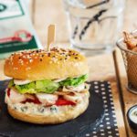 Recipe of Chicken burger with Roquefort cheese sauce
